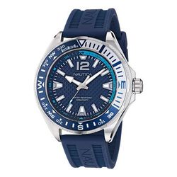 Nautica Men's Clearwater Beach 3-Hand Silicone Watch Multi, OS