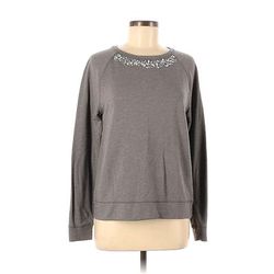 JCPenney Sweatshirt: Gray Tops - Women's Size Medium