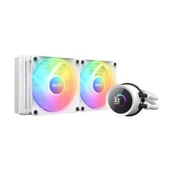 NZXT Kraken 240 RGB AIO Liquid Cooler with LCD Display (White) RL-KR240-W1