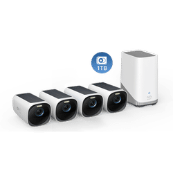 eufyCam S330 (eufyCam 3) 4-Cam Kit + 1 TB Hard Drive