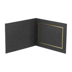 Tap Profit Line T-50 Portrait Folders (25-Pack, Black/Gold, 7 x 5") TFEBT5075