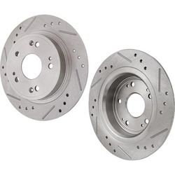 2012 Chevrolet Sonic SureStop Front Brake Discs, Cross-drilled and Slotted, Vented, Pro-Line Series