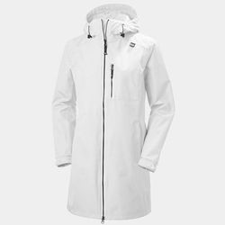 Helly Hansen Women's Long Belfast 3/4 Length Rain Jacket White XS