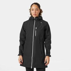 Helly Hansen Women's Long Belfast 3/4 Length Rain Jacket Black XL