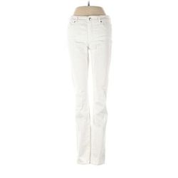 Chico's Jeans - Mid/Reg Rise: Ivory Bottoms - Women's Size X-Small Tall