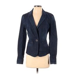 Ann Taylor LOFT Blazer Jacket: Blue Jackets & Outerwear - Women's Size 4