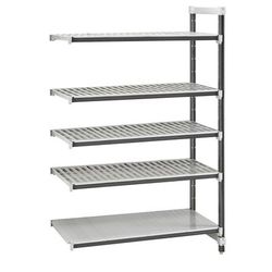 Cambro EXA243084VS5480 30" NSF 5-Tier Polymer Shelf Kit - Camshelving Elements XTRA, 24"W, 84"H, Gray