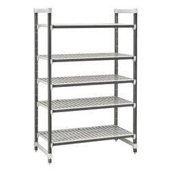 Cambro EXU244864V5480 48" NSF 5-Tier Polymer Shelf Kit - Camshelving Elements XTRA, 24"W, 64"H, Gray
