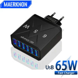 Chargeur rapide USB pour téléphone portable 6 ports chargeurs de téléphone portable charge rapide