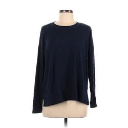Lucky Brand Sweatshirt: Blue Tops - Women's Size Medium