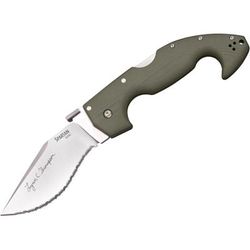 Cold Steel Lynn Thompson Signature Spartan Knife S35VN Steel Serrated Blade OD Green G-10 Handle 21STAA