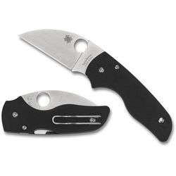Spyderco Lil' Native Wharncliffe Folding Knife 2.44in CPM S30V Satin Plain Blade Black G-10 Handle C230GPWC