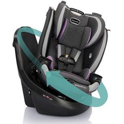 Evenflo Revolve360 Slim 2-in-1 Rotational Convertible Car Seat with Quick Clean Cover - Sutton Purpl