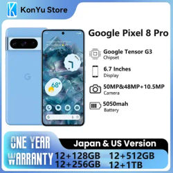 Google Pixel 8 Pro Brand New & Original Tensor G3 6.7 inches 1TB 50MP & 48 MP OLED 120HZ Nano-SIM and eSIM 5050 mAh 5G