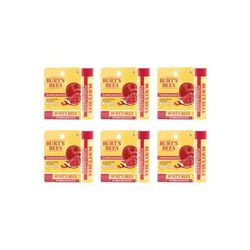 Plus Size Women's Pomegranate Moisturizing Lip Balm Blister - Pack Of 6 -0.15 Oz Lip Balm by Burts Bees in O