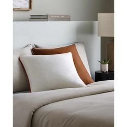 Rizzo 18" Square Modern Wool Cream/Rust Throw Pillow - Boutique Rugs