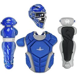 All Star Top Star NOCSAE Certified Baseball Catcher's Kit - Ages 7-9 Royal