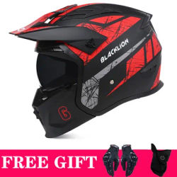 Casco da motociclista retrò combinazione moto da uomo e da donna casco completo Pull mezzo casco