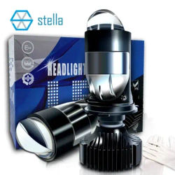 Stella 2Pcs lampada automatica Mini lente LED H4 lampadina del faro per Auto proiettore