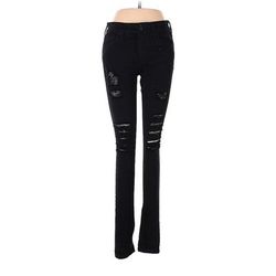 Express Jeans - Mid/Reg Rise: Black Bottoms - Women's Size 4