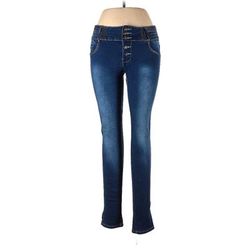 Tush Push Jeans Jeggings - Low Rise: Blue Bottoms - Women's Size 13