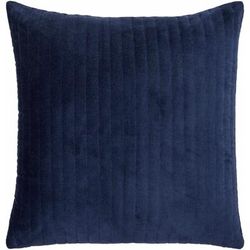 Rania 20" Square Modern Cotton Navy Throw Pillow - Boutique Rugs