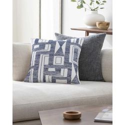 Raviv 20" Square Cotton Off White/Metallic Silver/Light Silver/Gray/Sage/Old Lavender Throw Pillow - Boutique Rugs