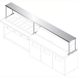 Advance Tabco CU-18-60 60" Solid Table Mounted Shelving, 60" x 18", Silver