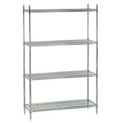 Advance Tabco ECC-1448 48" NSF 4-Tier Chrome Wire Shelf Kit - 14"W, 74"H, Chrome Finish, 48" x 14" x 74", Silver