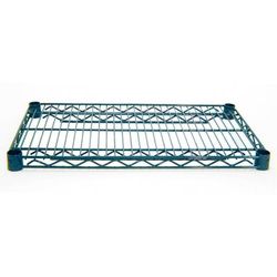 Advance Tabco EG-1424 Epoxy Coated Wire Shelf - 24"W x 14"D, Green, Gusseted