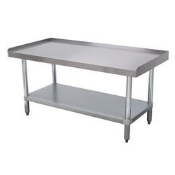 Advance Tabco EG-LG-306 72" x 30" Stationary Equipment Stand for General Use, Undershelf, Upturned Edges, Stainless Steel
