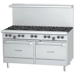 Garland G60-10RR LP 60" 10 Burner Commercial Gas Range w/ 2 Standard Ovens, Liquid Propane, 2 Ovens, 10 Burners, Stainless Steel, Gas Type: LP