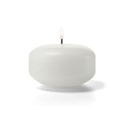 Hollowick FC2W-144 Floating Candle, 2 x 1 3/16", Wax, White