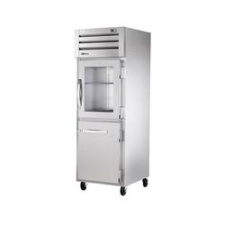 True STG1R-1HG/1HS-HC 27 1/2" 1 Section Reach In Refrigerator, (1) Glass Door, (1) Solid Door, Right Hinge, 115v, Silver | True Refrigeration