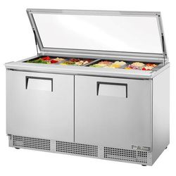 True TFP-64-24M-FGLID-HC 64" Sandwich/Salad Prep Table w/ Refrigerated Base, 115v, Stainless Steel | True Refrigeration