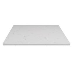 Art Marble Q40130X42 30" x 42" Rectangular Quartz Table Top - Indoor/Outdoor, Carrera White