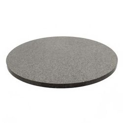 Art Marble Q405 24 RD 24" Round Quartz Table Top - Indoor/Outdoor, Storm Gray