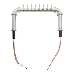 Micro Matic Countertop "U" Draft Beer Tower - 8 Faucets, Glycol Cooled, Stainless Steel, BG-U-8KR