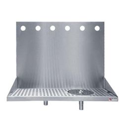 Micro Matic DP-322ELD-6GR Wall Mount Drip Tray Trough w/ Glass Rinser & 1/2" Drain - 24"W x 6 3/8"D x 14"H, Stainless Steel