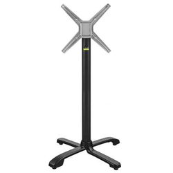 Flat Tech CT4334 Bar Height Table Base w/ 26" Cross Base - Aluminum, Black