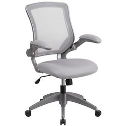 Flash Furniture BL-ZP-8805-GY-GG Swivel Office Chair w/ Mid Back - Gray Mesh Back & Seat