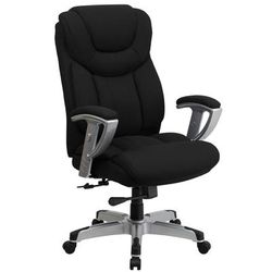 Flash Furniture GO-1534-BK-FAB-GG Swivel Big & Tall Office Chair w/ High Back - Black Polyester Upholstery