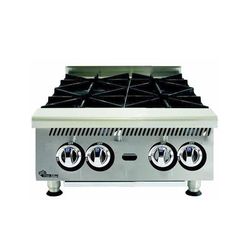 Star 804HA 24" Gas Hotplate w/ (4) Burners & Manual Controls, 4 Cast Iron Burners, 120, 000 BTU, Stainless Steel, Gas Type: Convertible