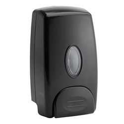 Winco SD-100K 1 liter Wall Mount Manual Soap Dispenser - Plastic, Black