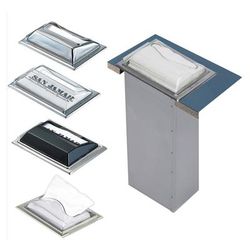 San Jamar H2005CLSS In-Counter 750 Fullfold Napkin Dispenser, Clear & Steel, Silver