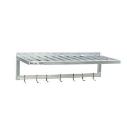New Age 1123PR T-Bar Wall Mounted Shelf, 60"W x 20"D, Aluminum
