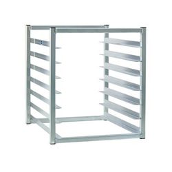 New Age 1610 23" Insert Rack w/ Open Sides, (7)18x26" Pan Capacity, End Loading, Aluminum, Half Height