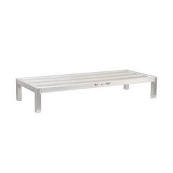 New Age 2018 48" Stationary Dunnage Rack w/ 2500 lb Capacity, Aluminum, All-Welded Aluminum, 2, 500-lb. Capacity, Silver