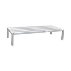 New Age 2033 54" Stationary Dunnage Rack w/ 2000 lb Capacity, Aluminum, 2, 000-lb. Capacity, All-Welded Aluminum, Silver