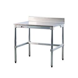 New Age 24SSB84KD 84" 16 ga Work Table w/ 304 Series Stainless Steel Top, 6" Backsplash